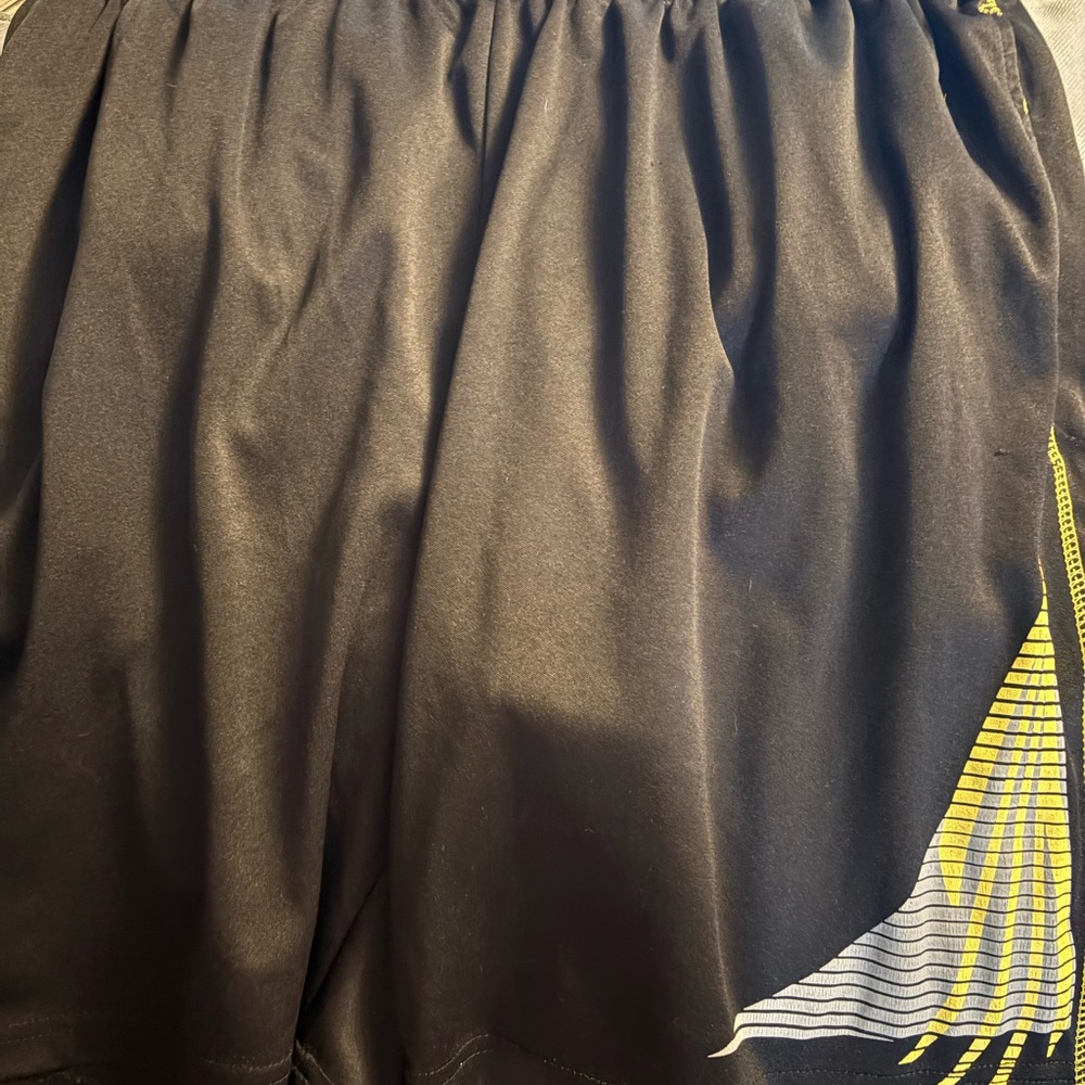 Black and Yellow Athletic Shorts